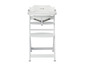 Une chaise haute blanche Safety 1st avec plateau amovible.