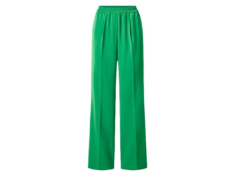 Pantalon vert large avec taille élastiquée