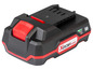Une batterie X20V TEAM noire et rouge avec un indicateur de batterie vert.