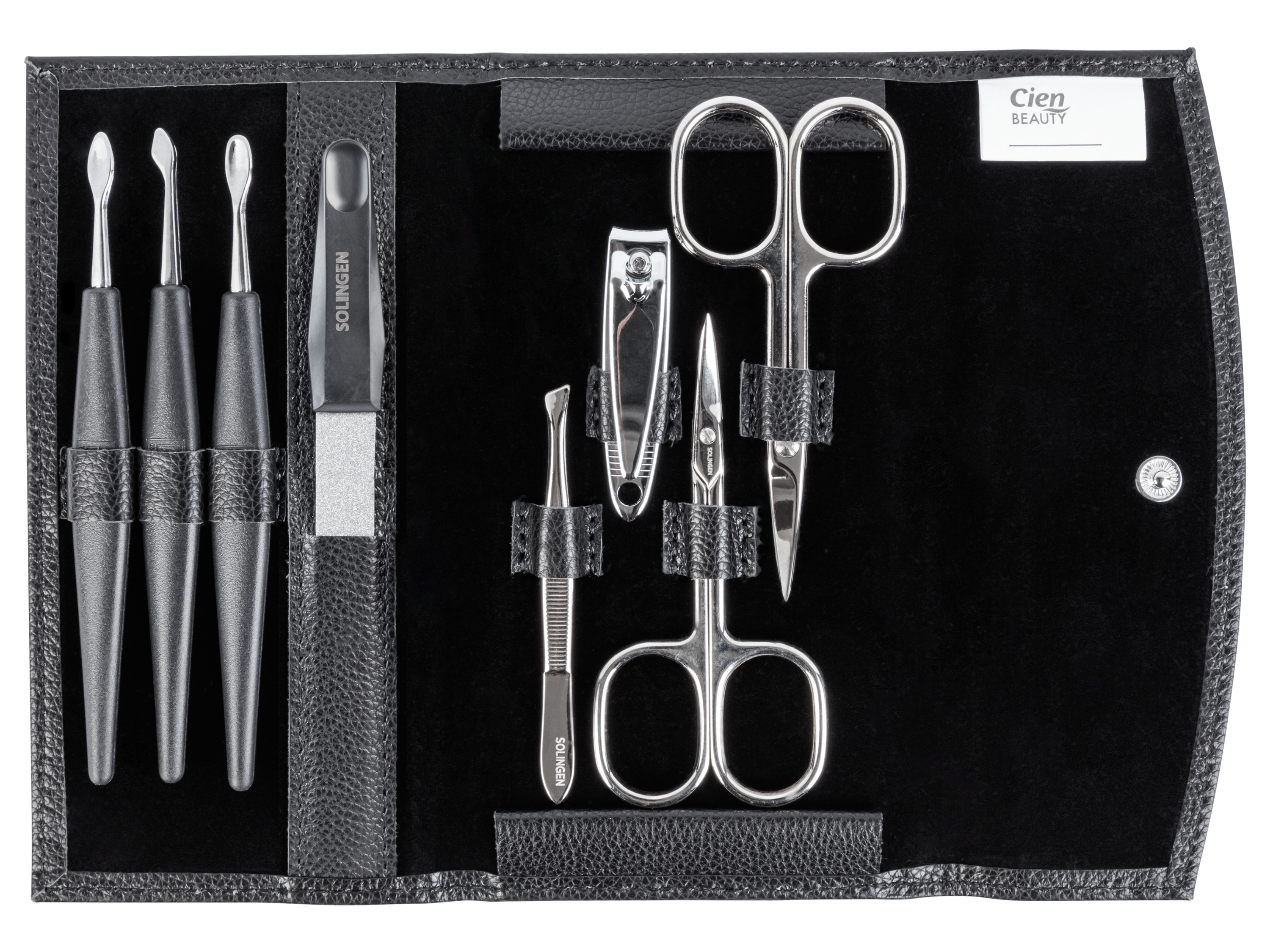 CIEN Beauty Trousse de manucure 8 pièces (noir)