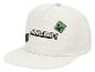 Casquette blanche avec le logo Minecraft et les personnages Creeper et Enderman.