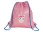 Sac à dos rose à cordon avec motif licorne.