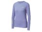 Un t-shirt à manches longues violet avec l'impression 'Break the Limits' de Crivit.