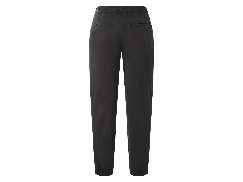 Pantalon noir femme avec taille élastique et poches arrière, vue de dos