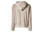 Sweat à capuche beige en velours pour femme, vue de dos
