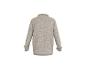 Sweat-shirt polaire beige à manches longues et col sur fond blanc.