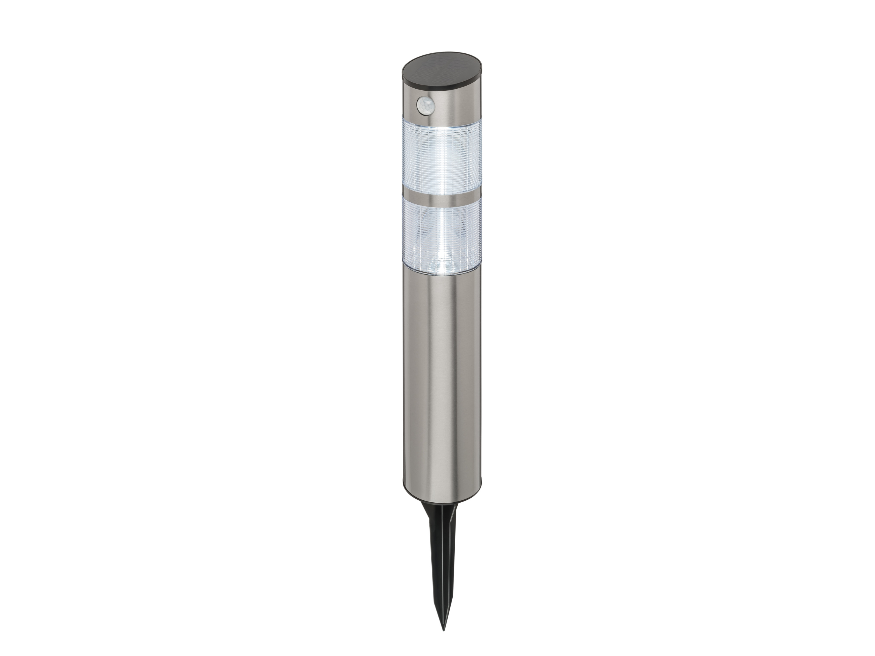 LIVARNO home Lampe de jardin solaire à LED (brossé mat, rond)