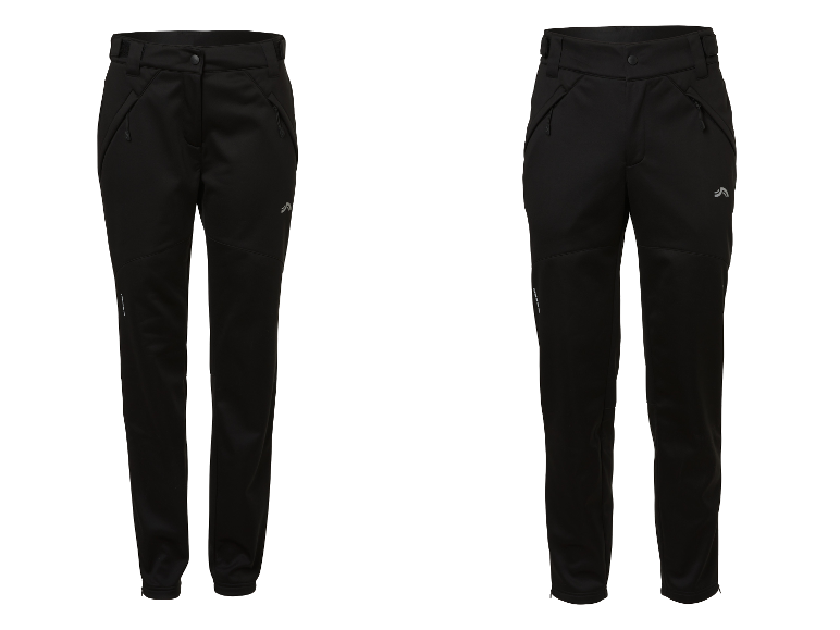 Pantalon de sport noir pour homme avec fermetures éclair et logo réfléchissant.