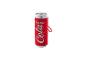 Enceinte portable rouge en forme de canette de soda avec l'inscription «Cola».