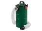 Aspirateur à cendres vert avec tuyau transparent et poignée noire