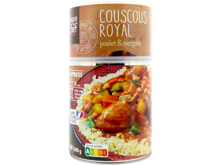 Toque du Chef Couscous Royal poulet & merguez, 980g, Nutri-Score A