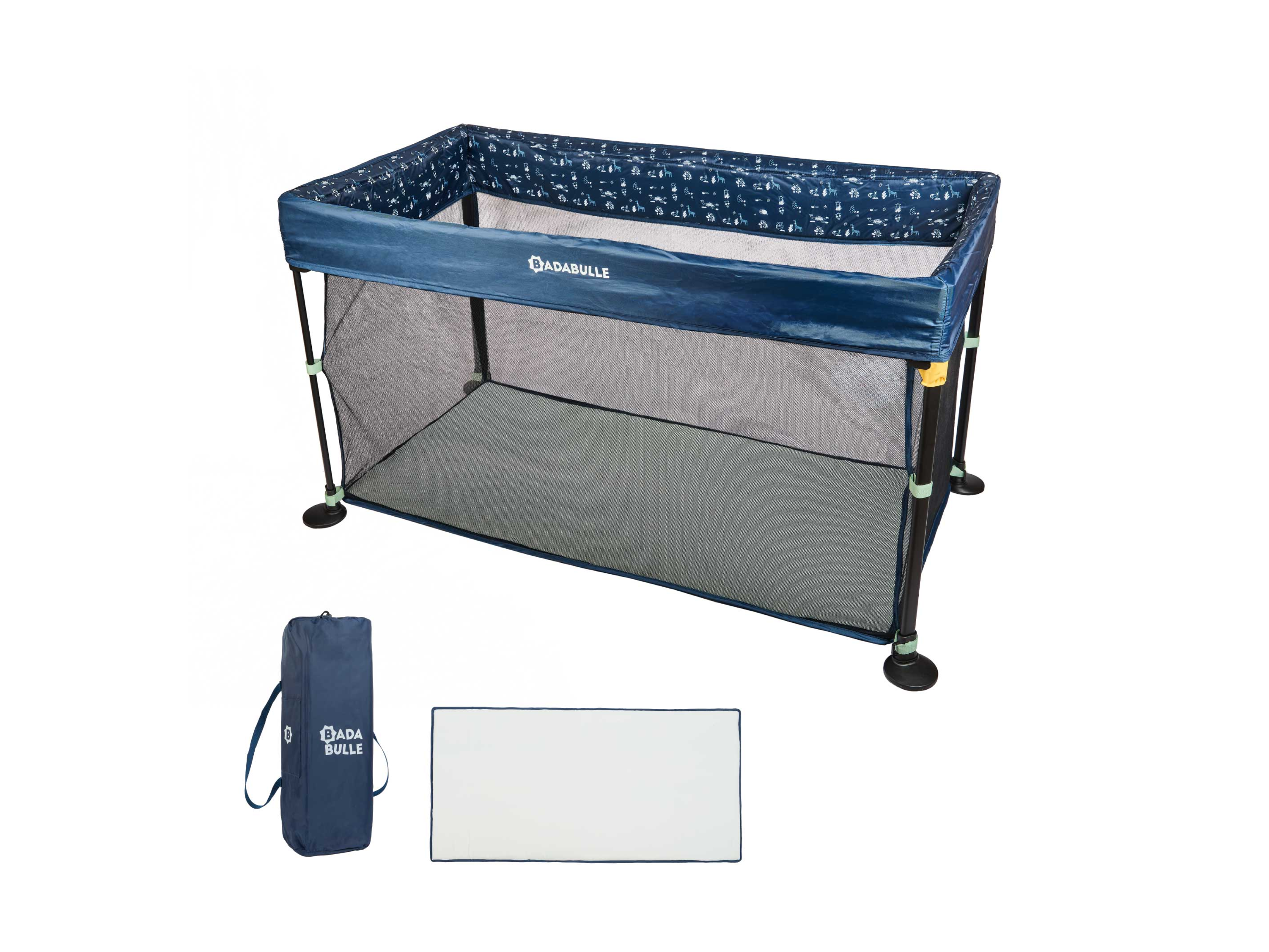 Badabulle Lit Parapluie Easy Clip Facile à plier et déplier Lit Léger et Compact avec Sac de transport inclus Matelas inclus - vue 3
