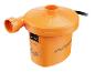 Pompe à air électrique orange avec interrupteur noir et cordon d'alimentation.