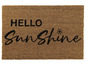 Un paillasson avec l'inscription 'Hello Sunshine'.