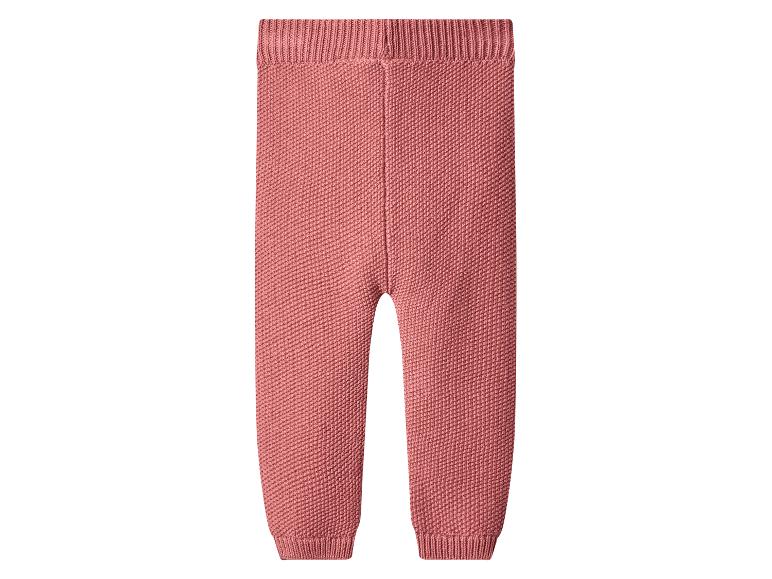 Pantalon bébé tricoté rose