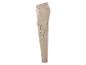 Pantalon cargo beige avec plusieurs poches.
