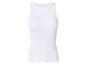 Débardeur blanc côtelé pour femme