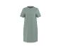 Robe t-shirt midi unie vert sauge à manches courtes