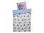 Parure de lit Stitch et Angel : housse de couette et taie d'oreiller.