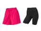 Shorts de sport : modèle rose et cycliste noir.