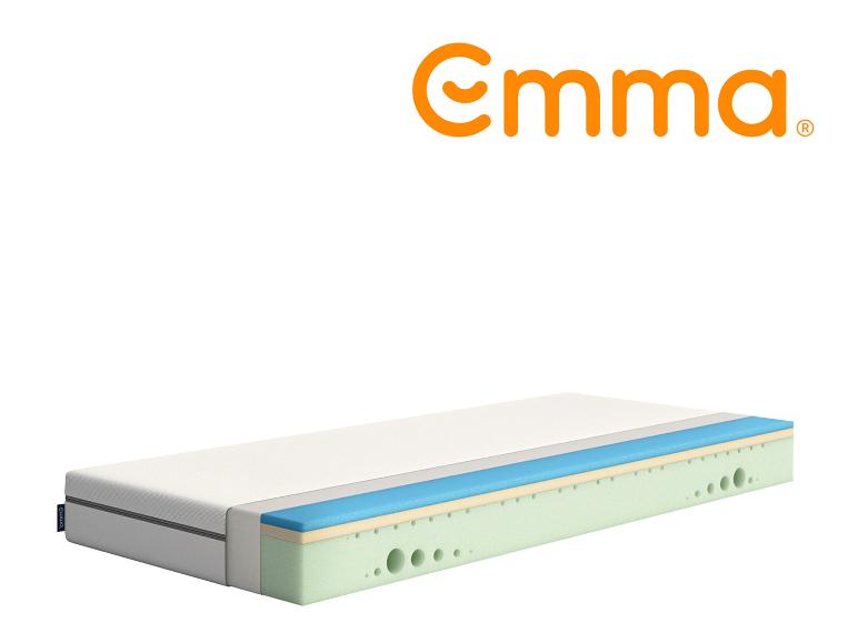 Matelas Emma en coupe, couches visibles.