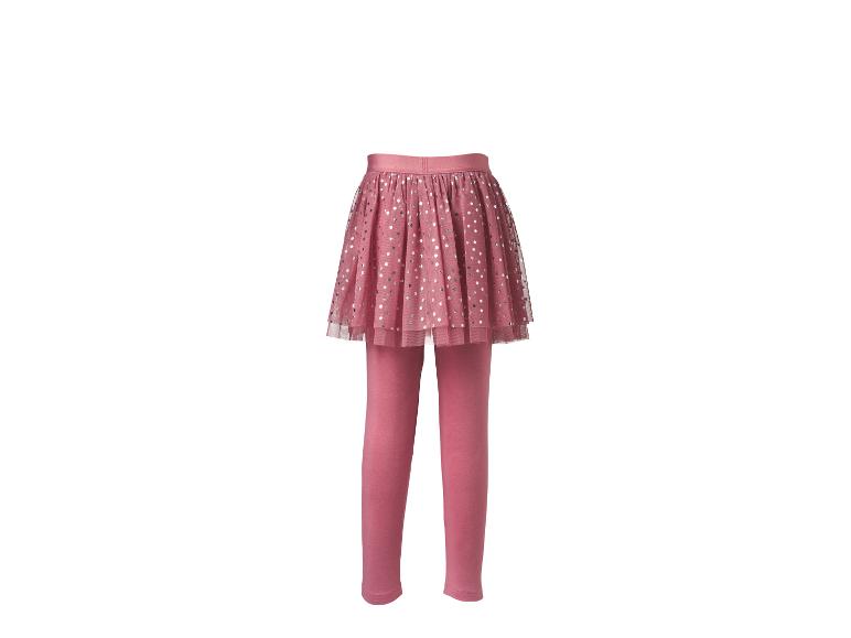 Legging rose avec jupe en tulle à pois brillants pour enfants