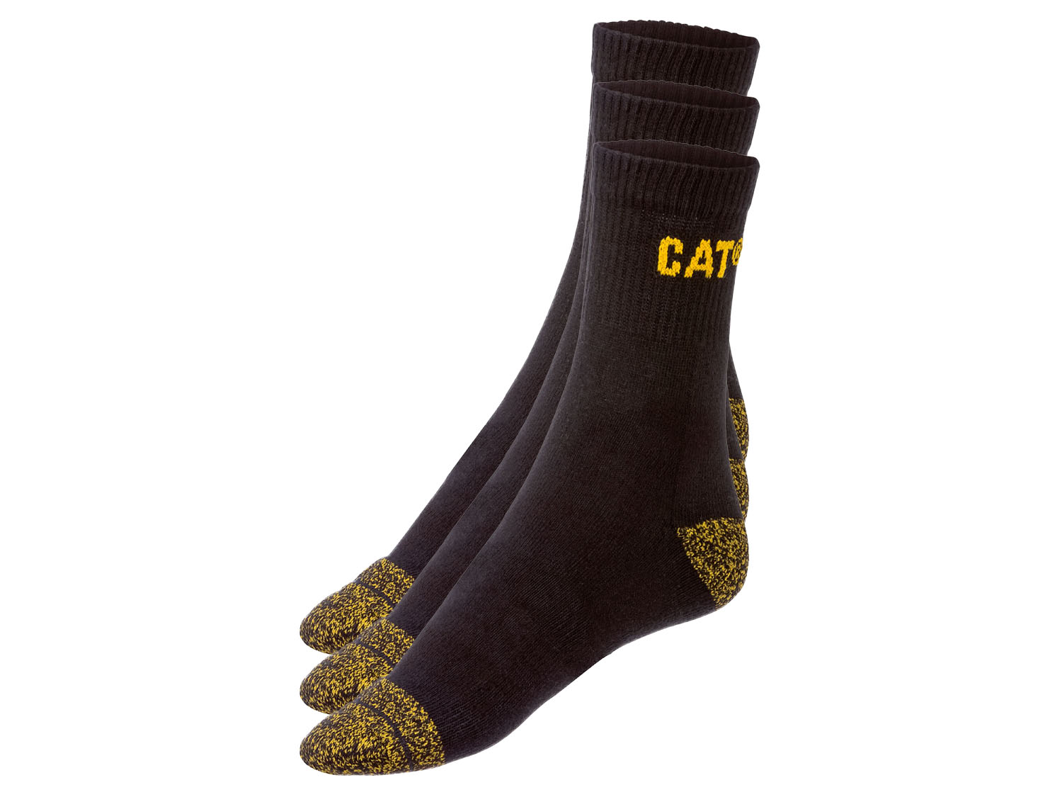 Caterpillar Lot de 3 paires de chaussettes de travail homme (noir, 43-46)