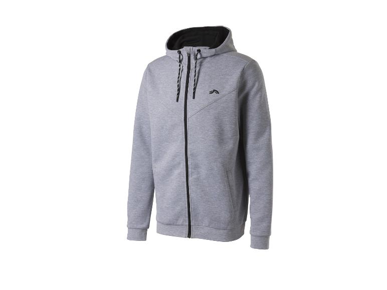 Sweat à capuche zippé gris pour homme