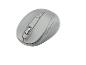Souris sans fil grise : design ergonomique.