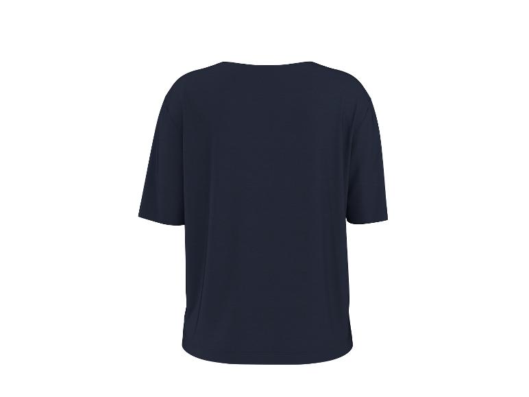 Vue arrière d'un t-shirt oversize uni bleu foncé.