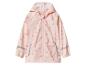 Imperméable rose pour enfant avec motif cœurs et pois, fermeture éclair et bandes réfléchissantes.