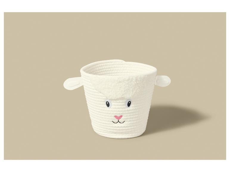 Panier de rangement blanc en forme de mouton