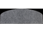 Tapis de bain gris semi-circulaire