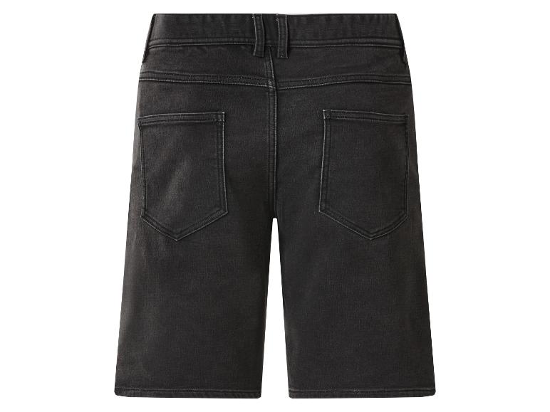 Short en jean noir pour homme, vue arrière