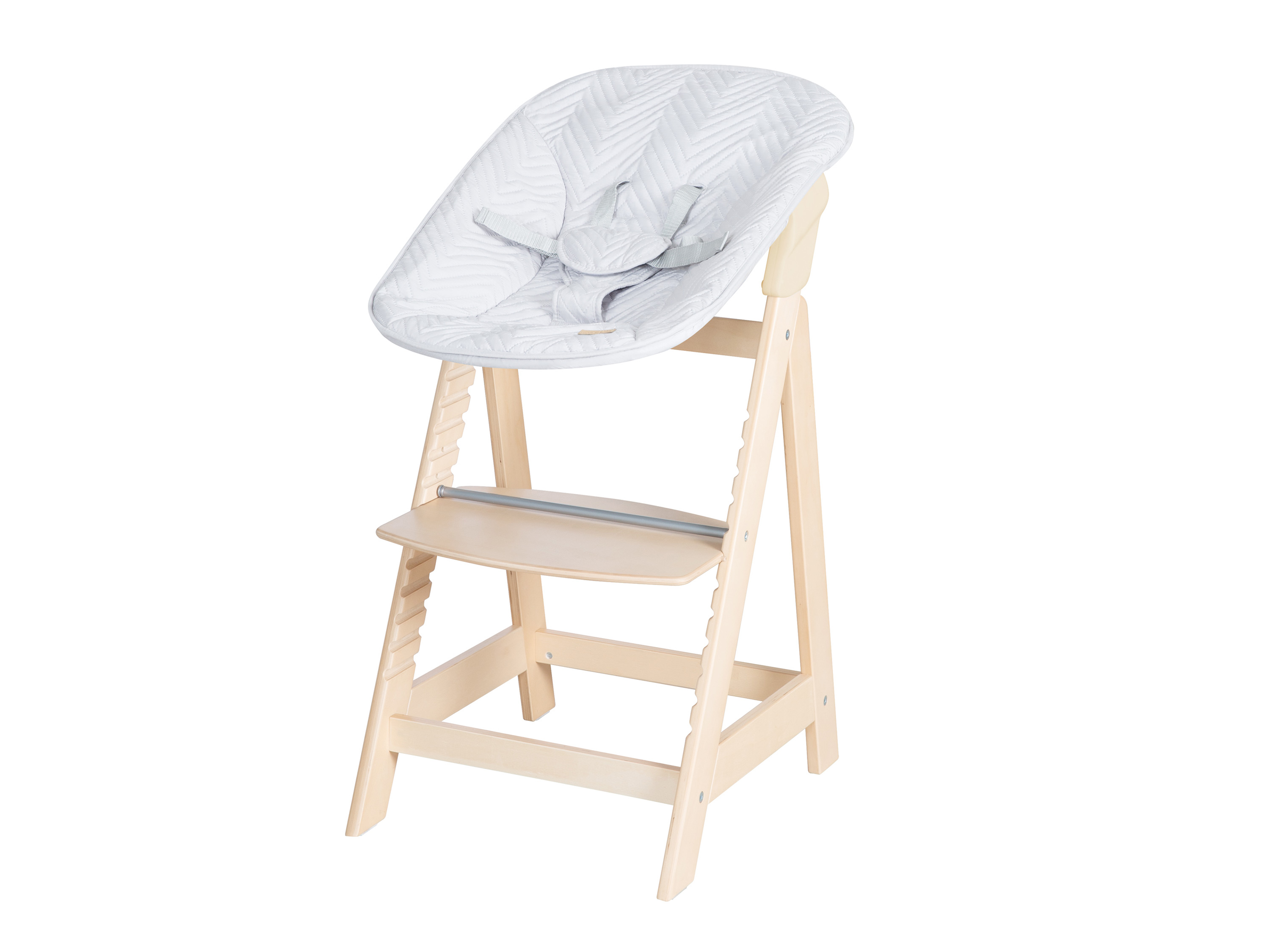 roba Chaise haute évolutive Born Up Zick Zack 2 en 1 (crème)