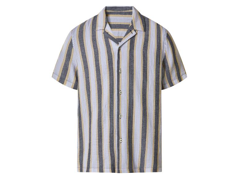 Chemise rayée à manches courtes pour homme