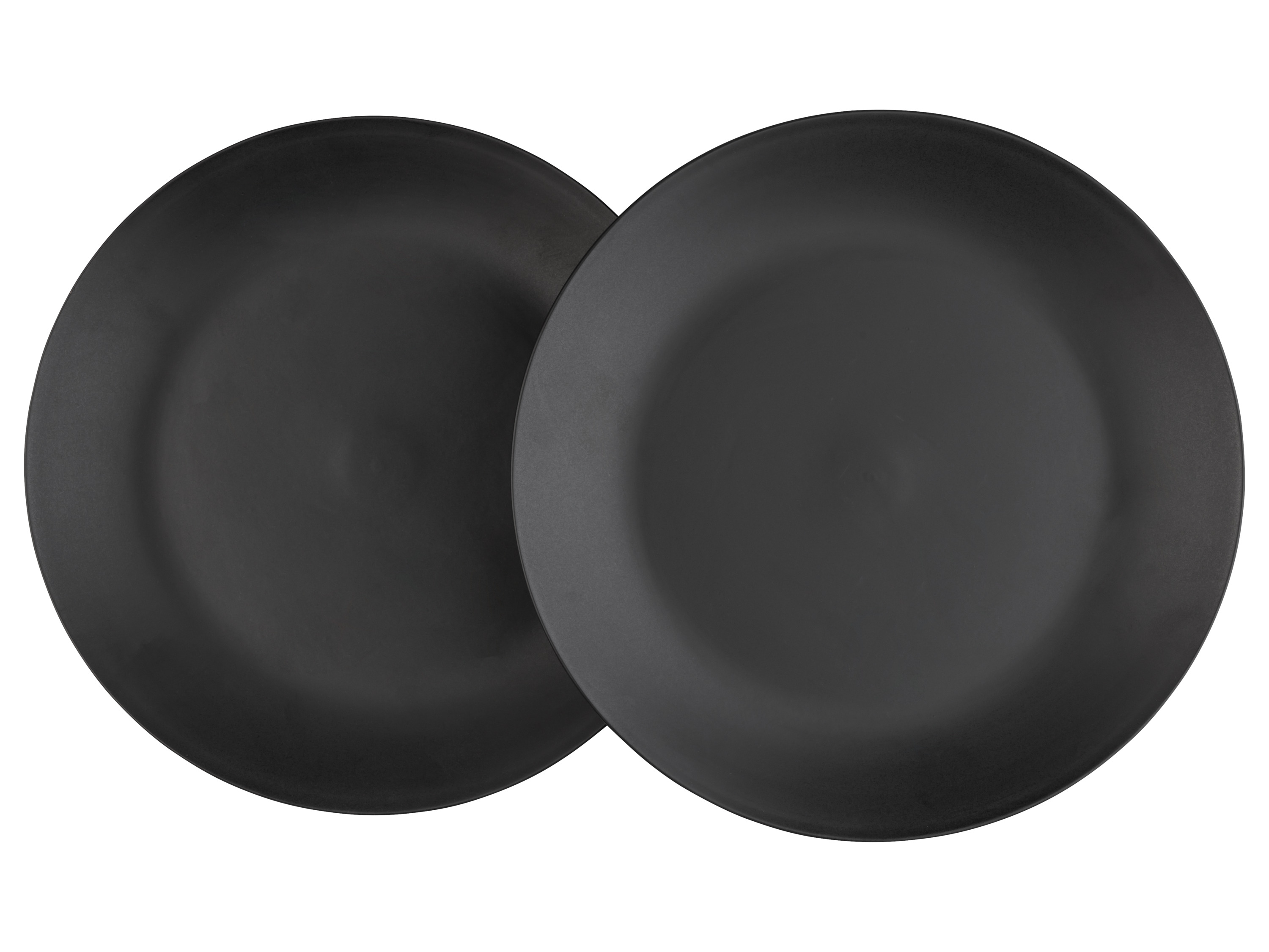 LIVARNO home Lot de 2 assiettes (assiette, noir)