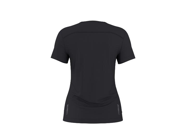 T-shirt de sport noir à manches courtes, vue de dos