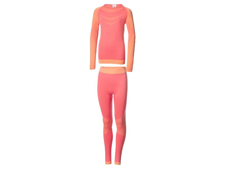 Ensemble thermique rose et orange à manches longues et leggings