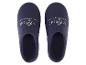 Pantoufles bleu marine It's Time, motif floral.