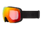 Masque de ski avec verres rouges et oranges et sangle noire