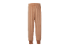 Pantalon en peluche marron avec bords-côtes