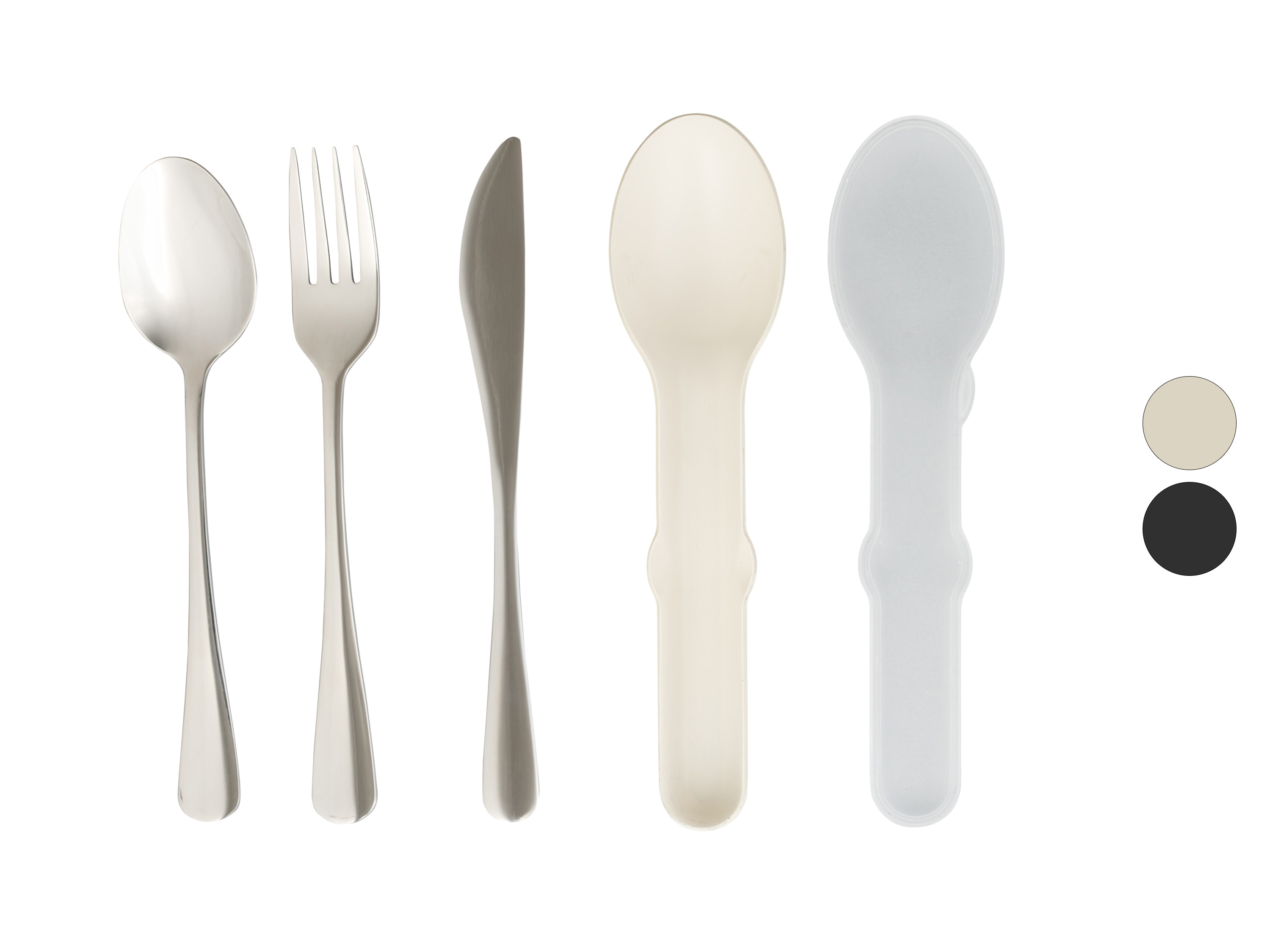 CRIVIT Set de couverts de camping, 4 pièces