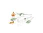 Ustensiles de cuisine : spatule, fouet, pinceau et cupcake.