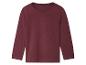 T-shirt bordeaux manches longues.