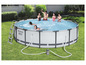 Une piscine Bestway Steel Pro MAX avec échelle et filtre.