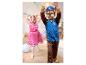 Deux enfants en costumes Pat' Patrouille, un Skye et un Chase, à une fête.