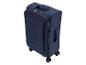 Bagage cabine souple bleu marine avec poignée télescopique et quatre roues pivotantes