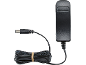 Adaptateur secteur noir avec connecteur DC et câble enroulé
