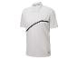 Polo blanc Crivit à manches courtes avec détail noir.
